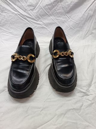 Mocasines Zara Negros Mujer Talla 38