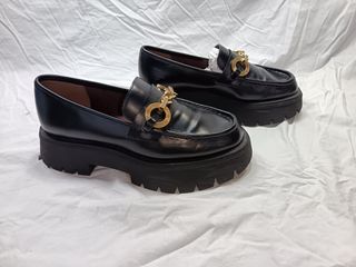 Mocasines Zara Negros Mujer Talla 38
