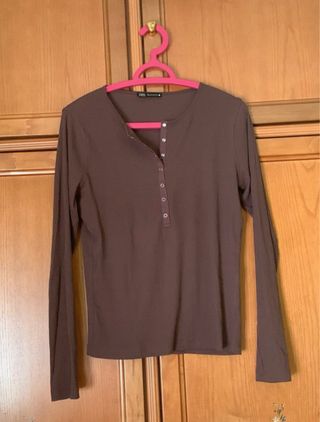 Jersey Zara Manga Larga Mujer Morado