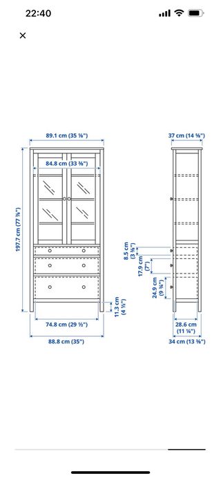 Vitrina Blanca Ikea Hemnes