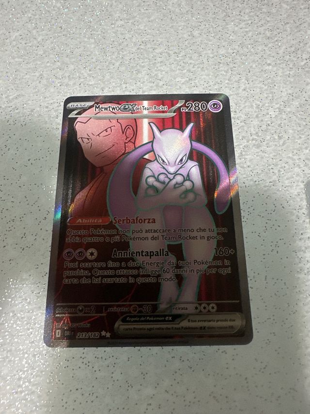 Mewtwo EX Full Art del Team Rocket 213/1