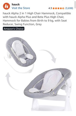 Hamaca Hauck Alpha recién nacido 2 en 1