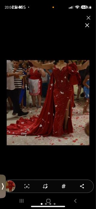 Vestido de boda gitana rojo