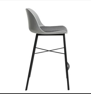 2 taburetes cocina negro/gris