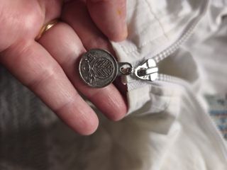 Chaqueta Y2K blanca y morada