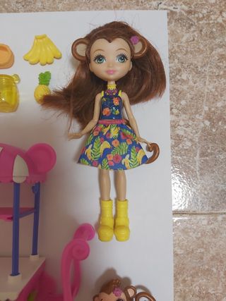 Enchantimals Set Mono y Carrito