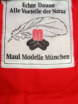 Plumífero auténtico Alemán Múnich,  Talla M Rojo