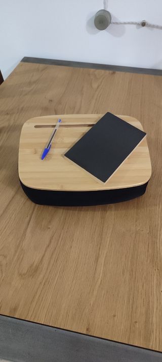 Soporte sofá para portátil de bambú