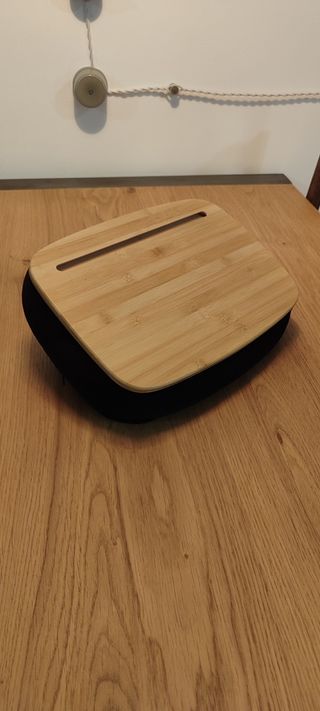 Soporte sofá para portátil de bambú