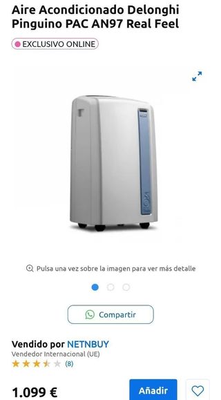 Aire Acondicionado Delonghi Pinguino PAC AN97