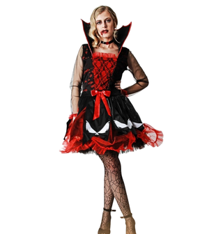 Disfraz Vampiresa Vestido Gótico Mujer Talla S/M