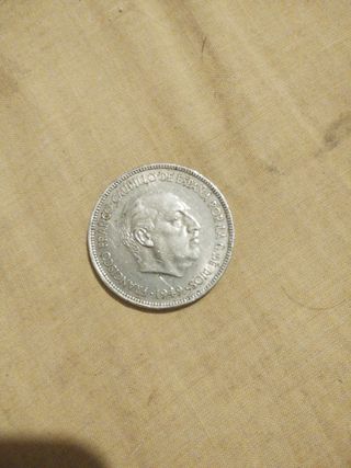 Moneda 5 Pesetas 1949 Plata Francisco Franco