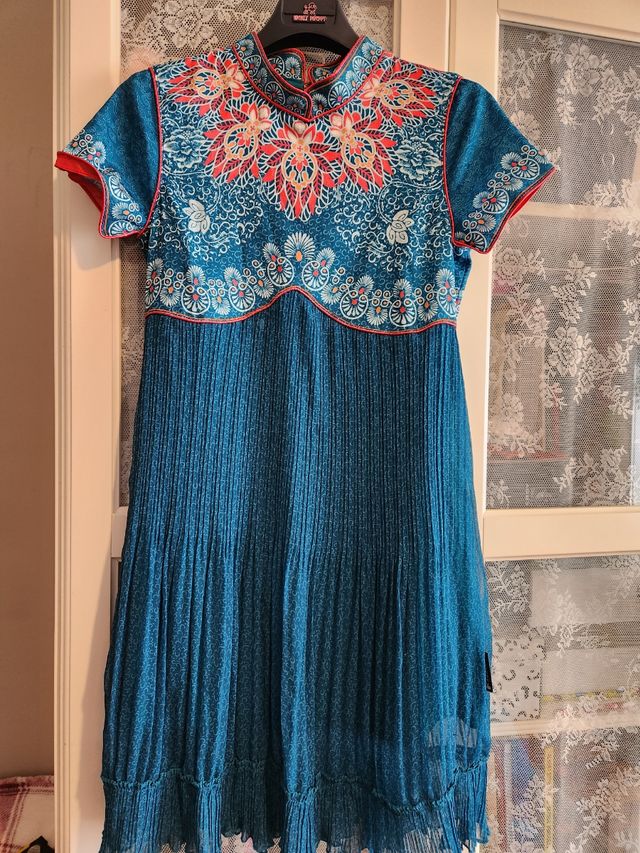 Vestido Highly Preppy Azul y Rojo Talla XS