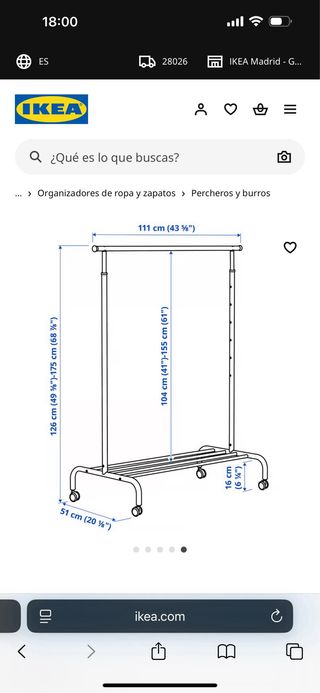 Perchero Burro Ikea Blanco