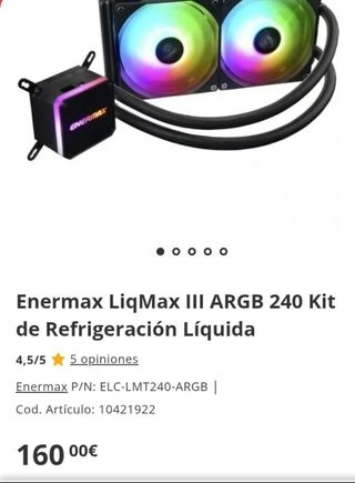 Enermax LiqMax III ARGB 240 Kit de Refri
