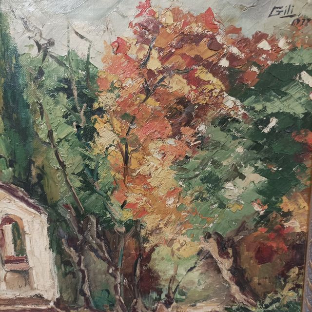 Teresa Gili - óleo sobre lienzo-Paisaje Otoñal