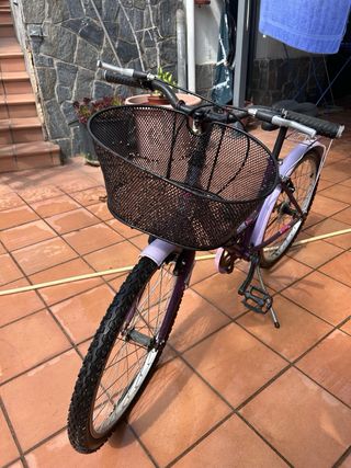 Bicicleta infantil con cesta