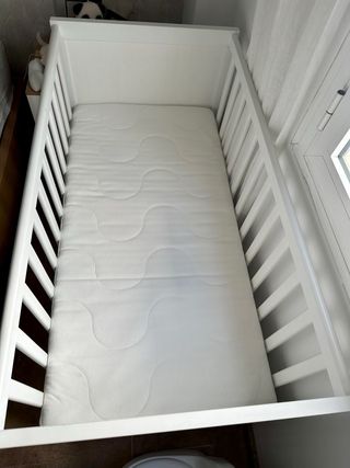 Cuna IKEA Sundvik Blanca + Colchón sin uso