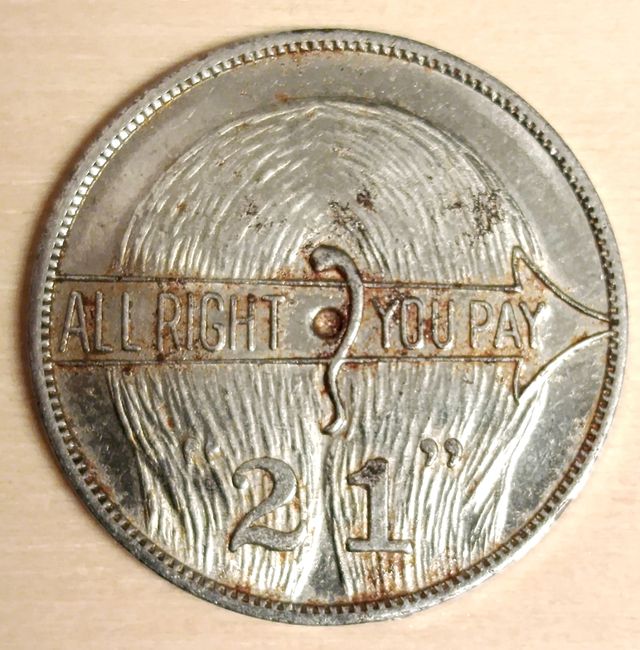 Token Jack & Charlie's 21 West fifty second street