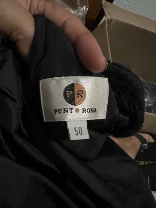 Chaquetón Punto Roma Negro Talla 50