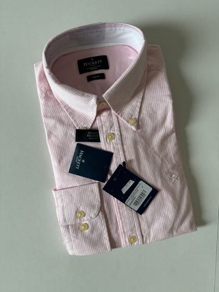 Camisa Hackett Talla M Rosa Rayas
