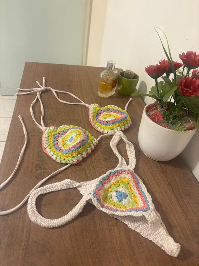 Bikini Dafne uncinetto multicolor