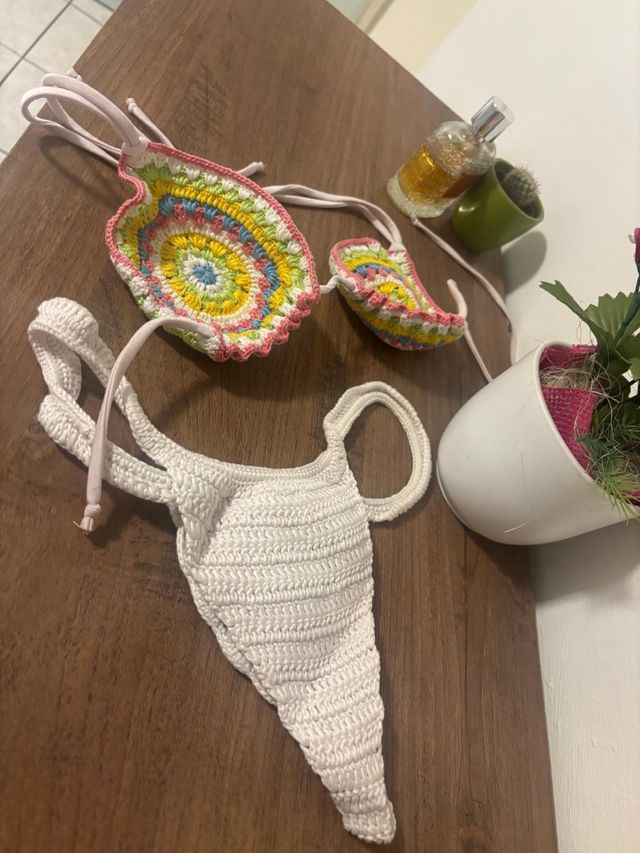Bikini Dafne uncinetto multicolor