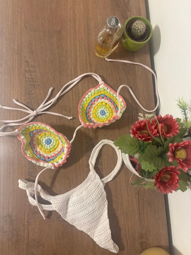 Bikini Dafne uncinetto multicolor