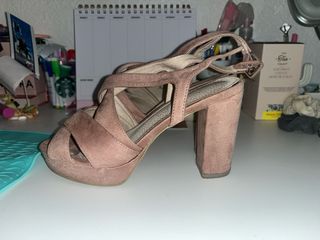 Tacones rosas de plataforma