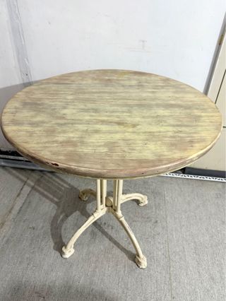 Mesa redonda madera y metal