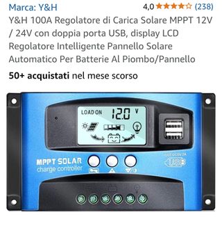 Regolatore Carica Solare MPPT Y&H 100A