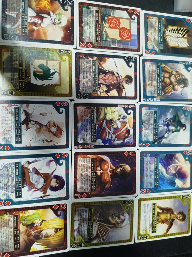 Colección cartas PÓKER Attack on Titan