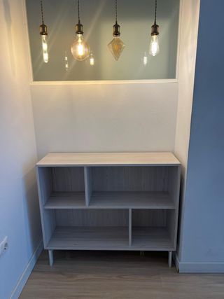 Estantería baja madera natural