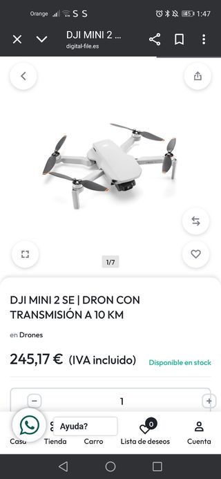 Dron HDRC D2 Mini con Cámara