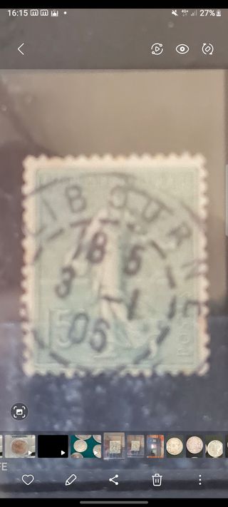 Sello postal antiguo