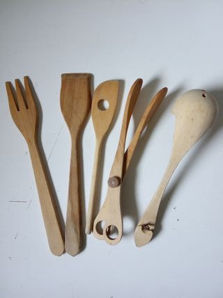 Lote 7 Utensilios Cocina Madera