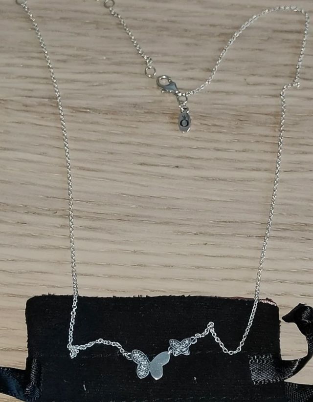 Collar Pandora mariposas, Plata 925 Nuevo