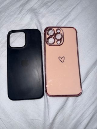 Funda iPhone 15 Pro Max Rosa y Negra