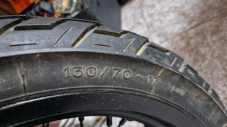 Llanta trasera con cubierta Supermotard 17 de 49cc