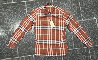 Camicia Burberry a quadri marrone