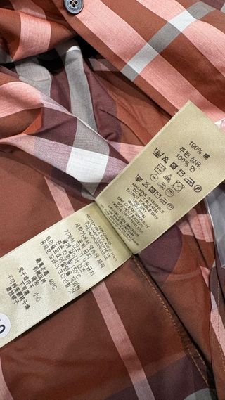 Camicia Burberry a quadri marrone