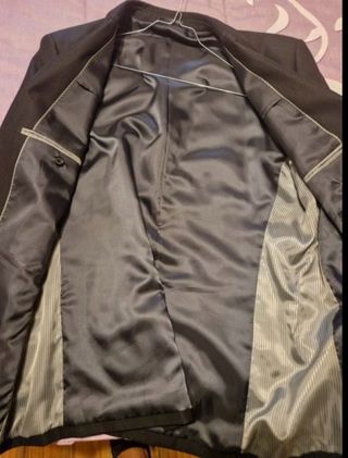 Traje de Caballero Negro y Beige Talla XL