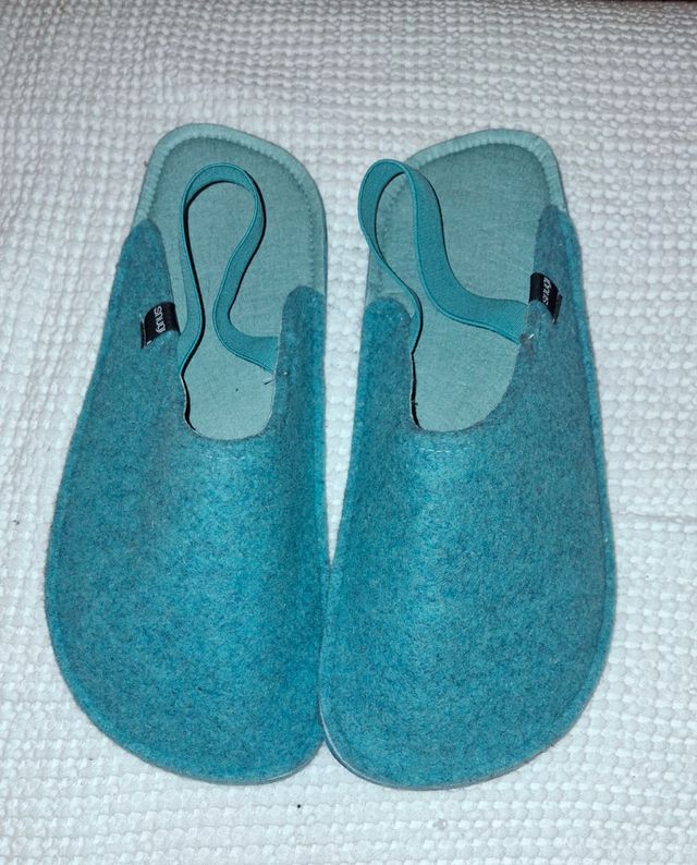 Zapatillas casa - pantuflas barefoot Snugi teal