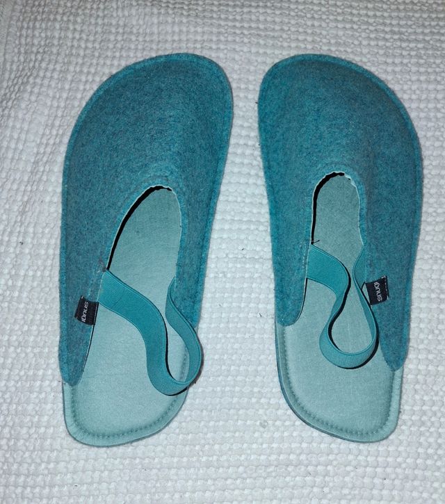 Zapatillas casa - pantuflas barefoot Snugi teal