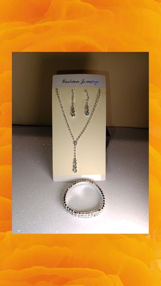 Juego de bisutería fantasía con pedrería