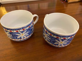 2 Tazones Porcelana Macronite Florales