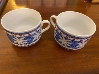 2 Tazones Porcelana Macronite Florales