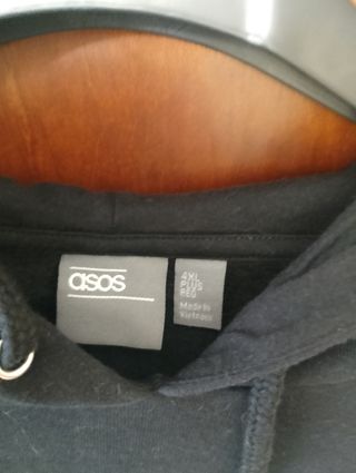 Sudadera ASOS Talla 4XL Negra