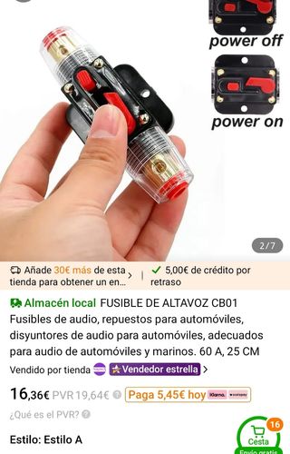 Fusible de coche o camión de 100Amp.