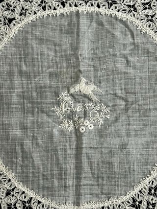 Pañuelo encaje Honiton antiguo